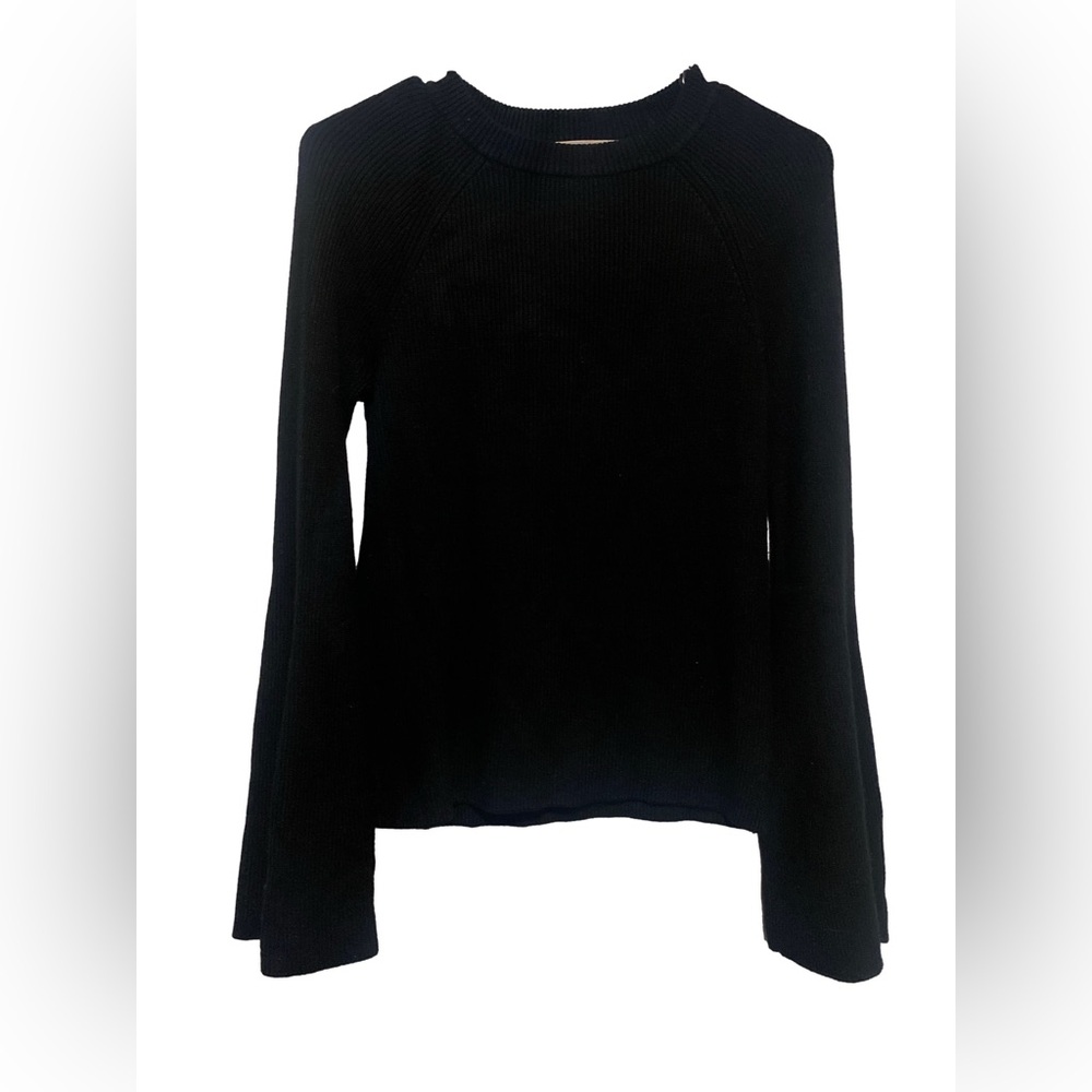 Philosophy Black Long Bell Sleeve Top